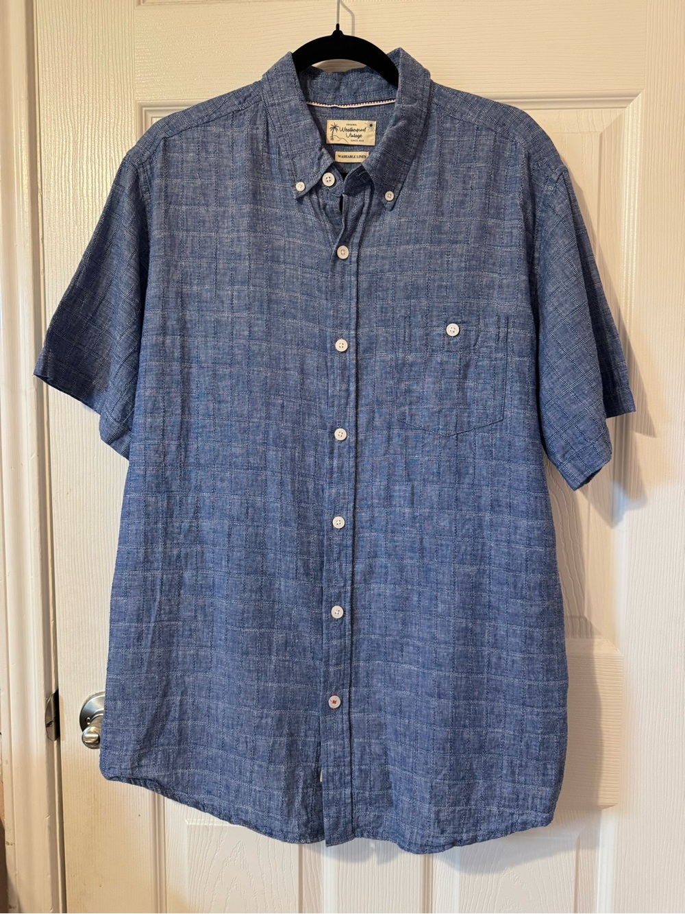 Weatherproof Button-Down Linen Blend Shirt